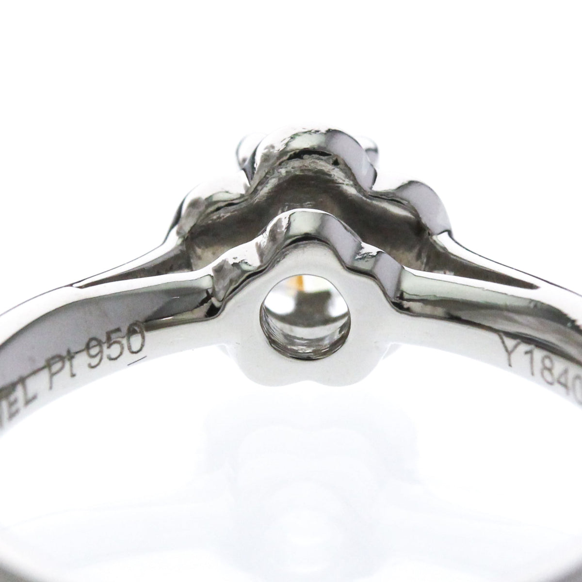 Chanel Camellia · Platinum · Diamond · Size 4 (EU 50)