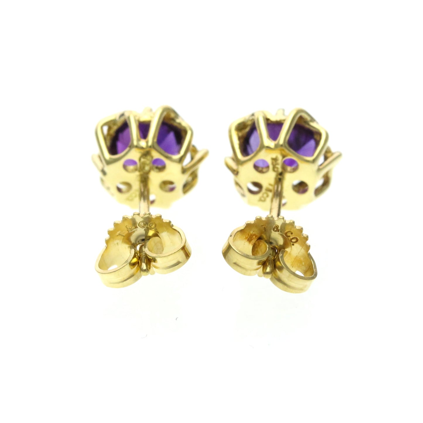 Tiffany Amethyst Studs · 18K Yellow Gold