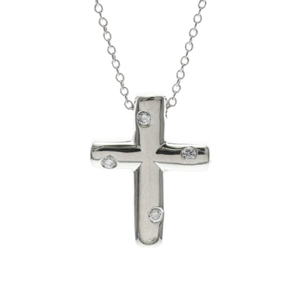Tiffany Dots Cross · Platinum · Diamond