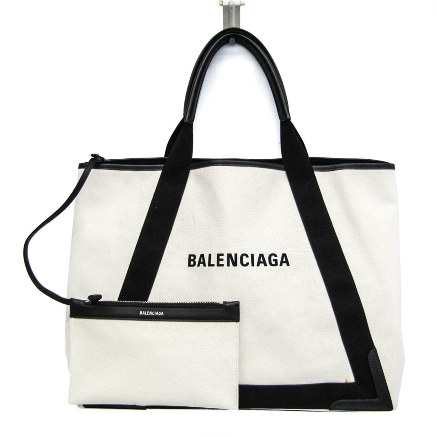 Balenciaga Navy Cabas · Canvas & Leather