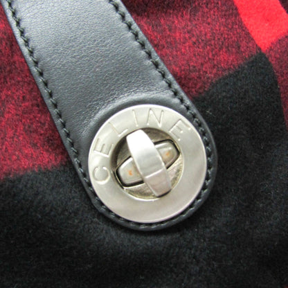 Celine Check Pattern Boston · Wool & Leather