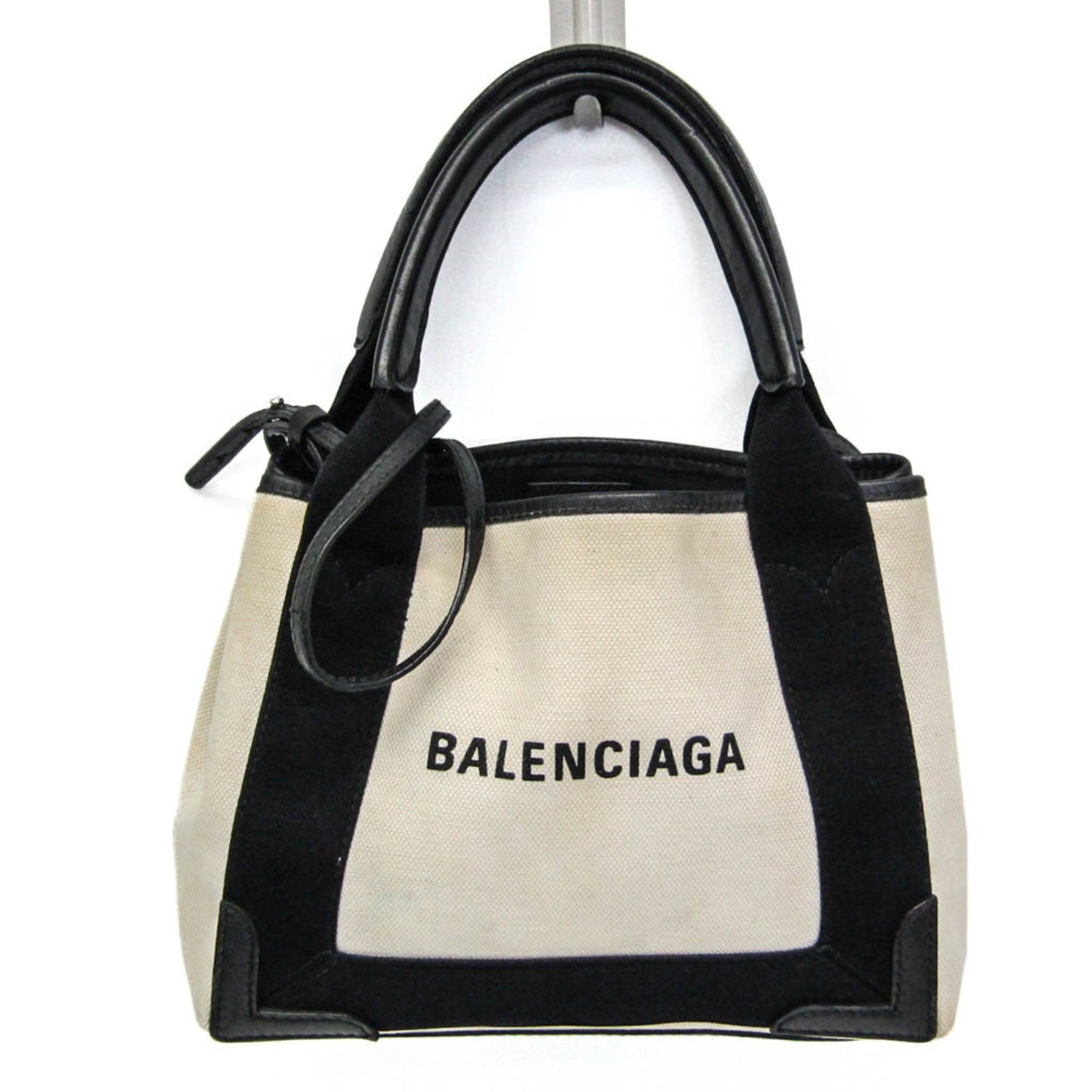 Balenciaga Navy Cabas XS · Canvas & Leather