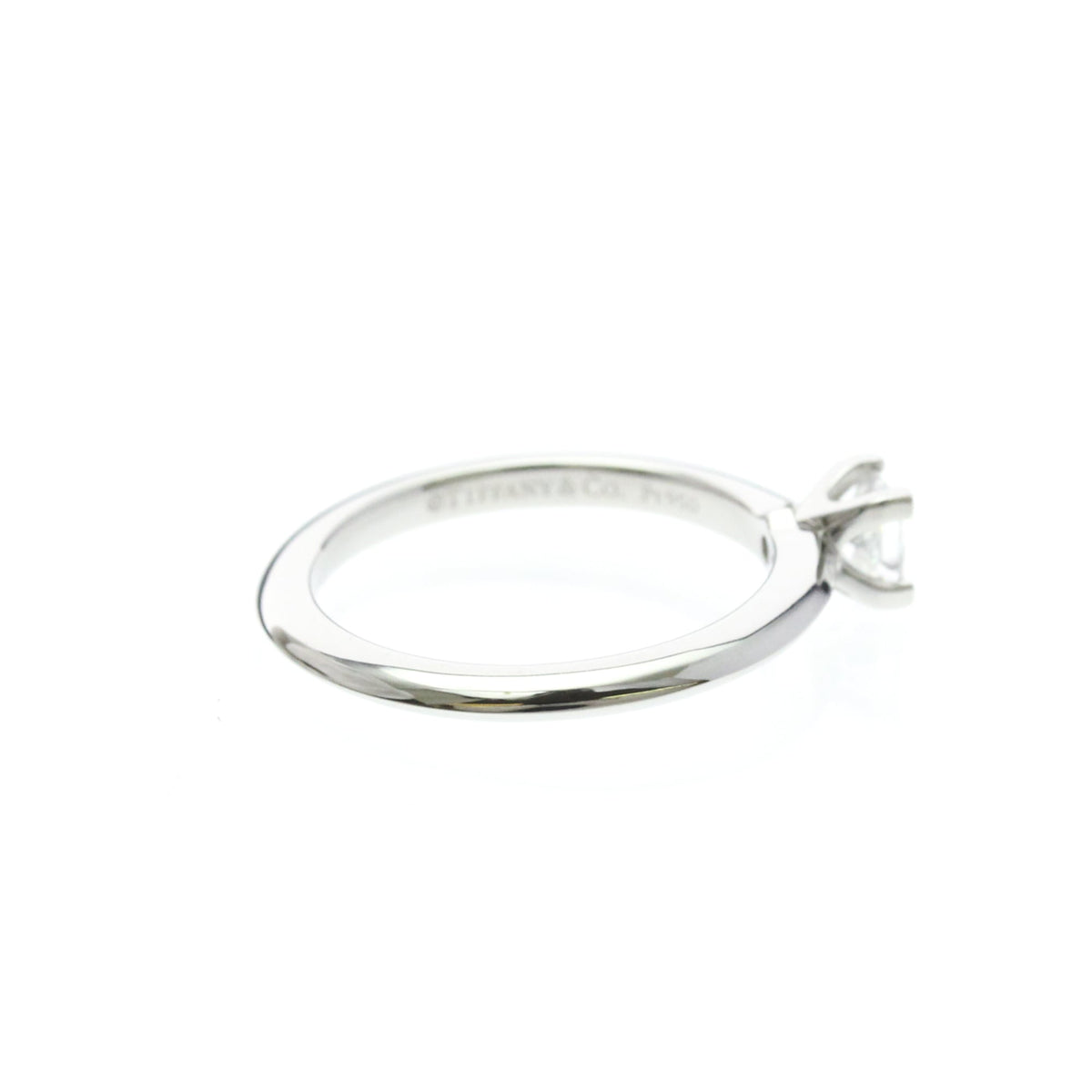 Tiffany Solitaire · Platinum · Diamond 0.22ct · Size 4 (EU 50)