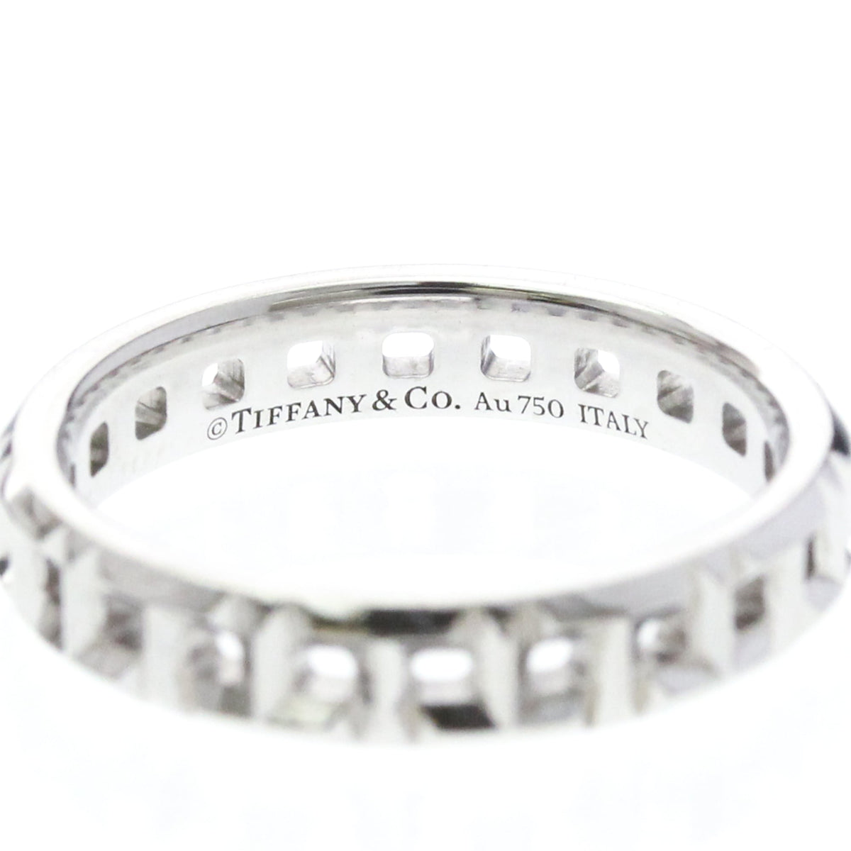Tiffany T True Narrowing · 18K White Gold · Size 5 (EU 52.5)