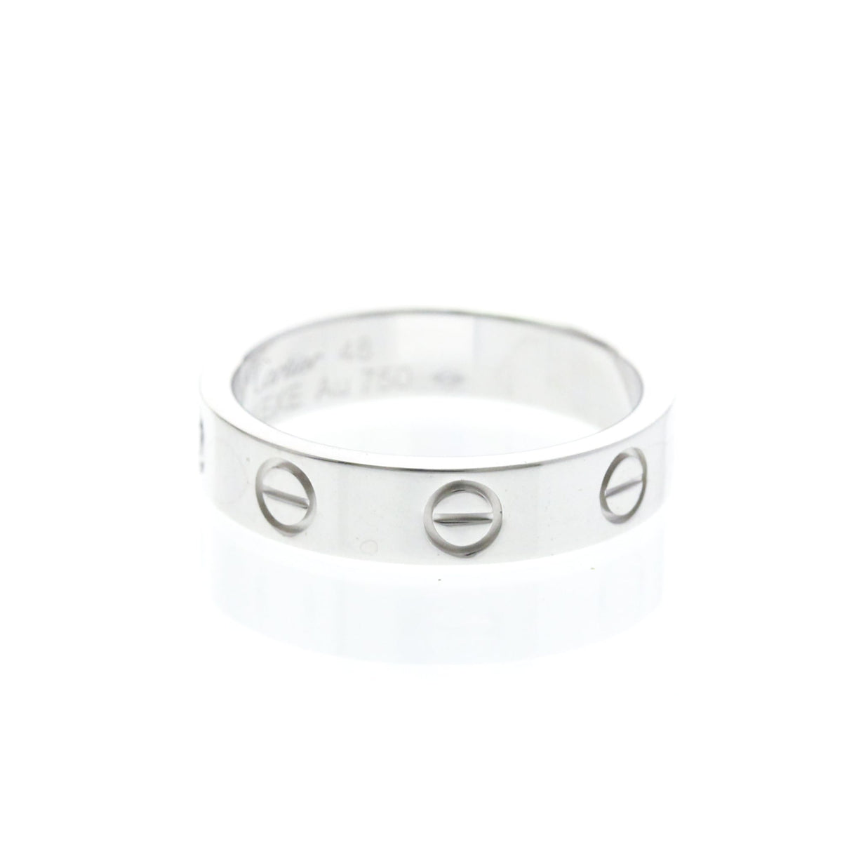 Cartier Mini Love · 18K White Gold · Diamond · Size 4.5 (EU 51.25)