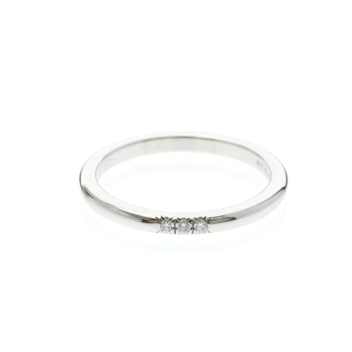 Tiffany Forever · Platinum · 3 Diamond Band · Size 6 (EU 55)