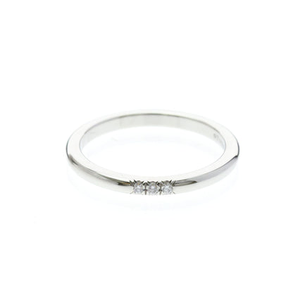 Tiffany Forever · Platinum · 3 Diamond Band · Size 6 (EU 55)