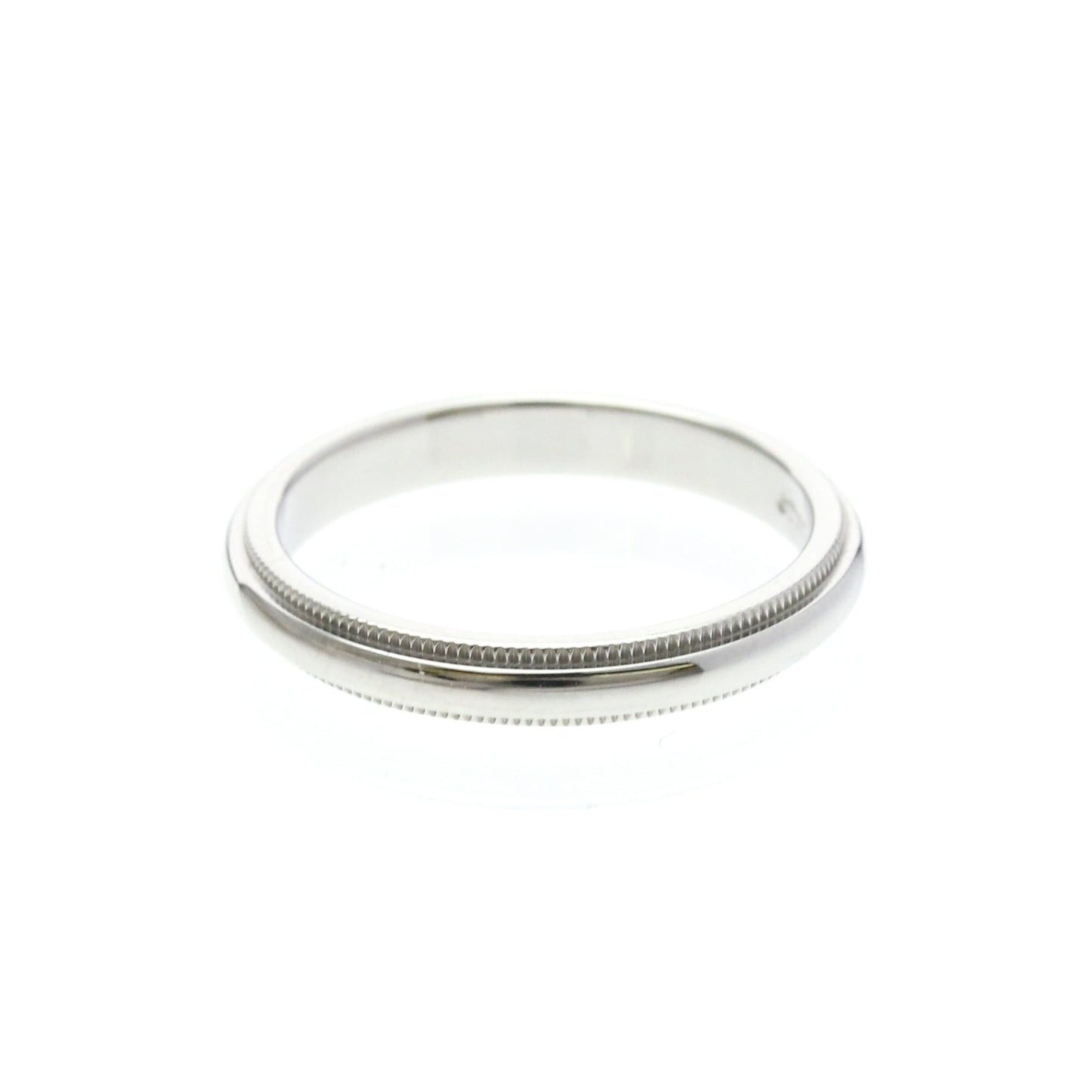 Tiffany Milgrain Band Ring · Platinum