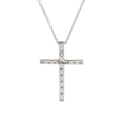 Star Jewelry Diamond Cross · 18K White Gold