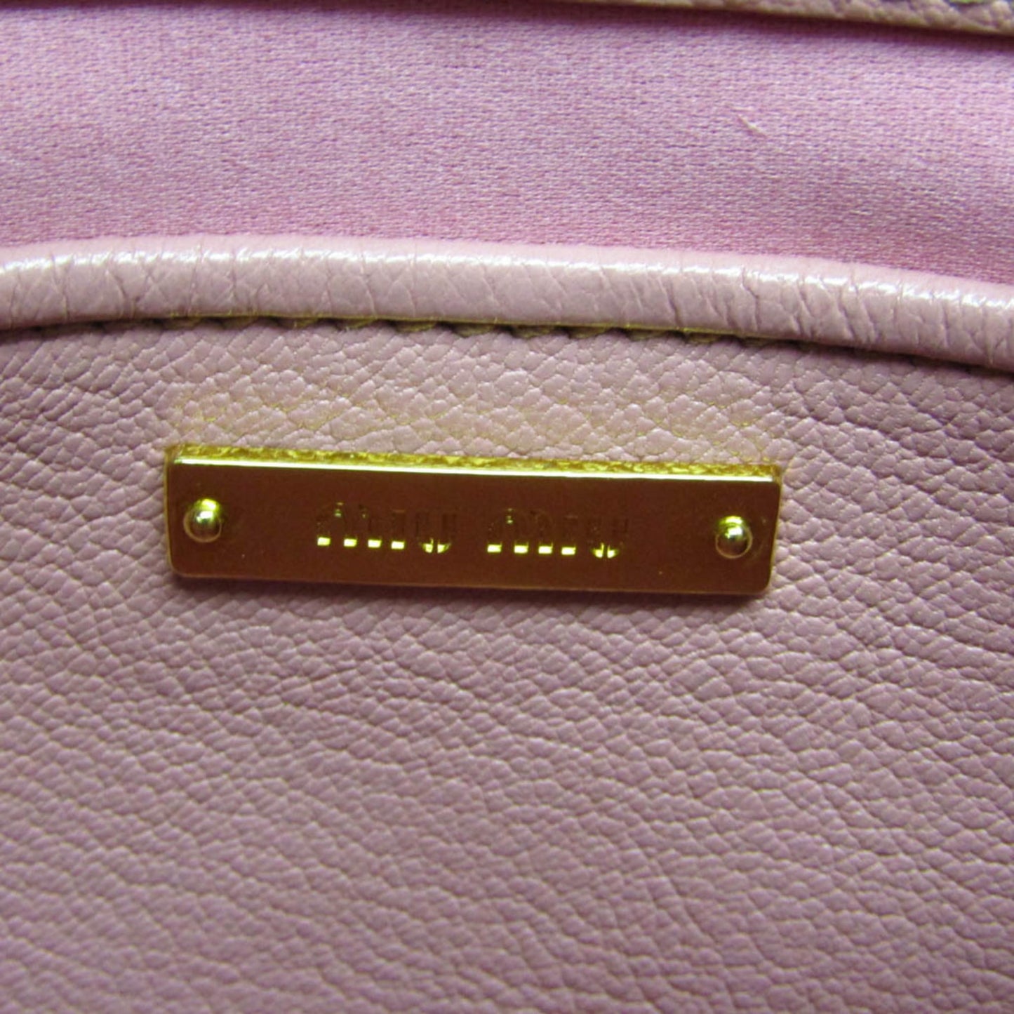 Miu Miu Madras · Leather Shoulder Bag