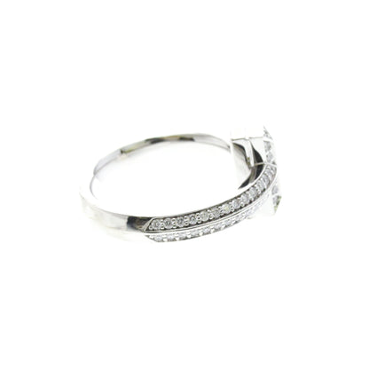 Tiffany T One · 18K White Gold · Diamond · Size 4.5 (EU 51.25)