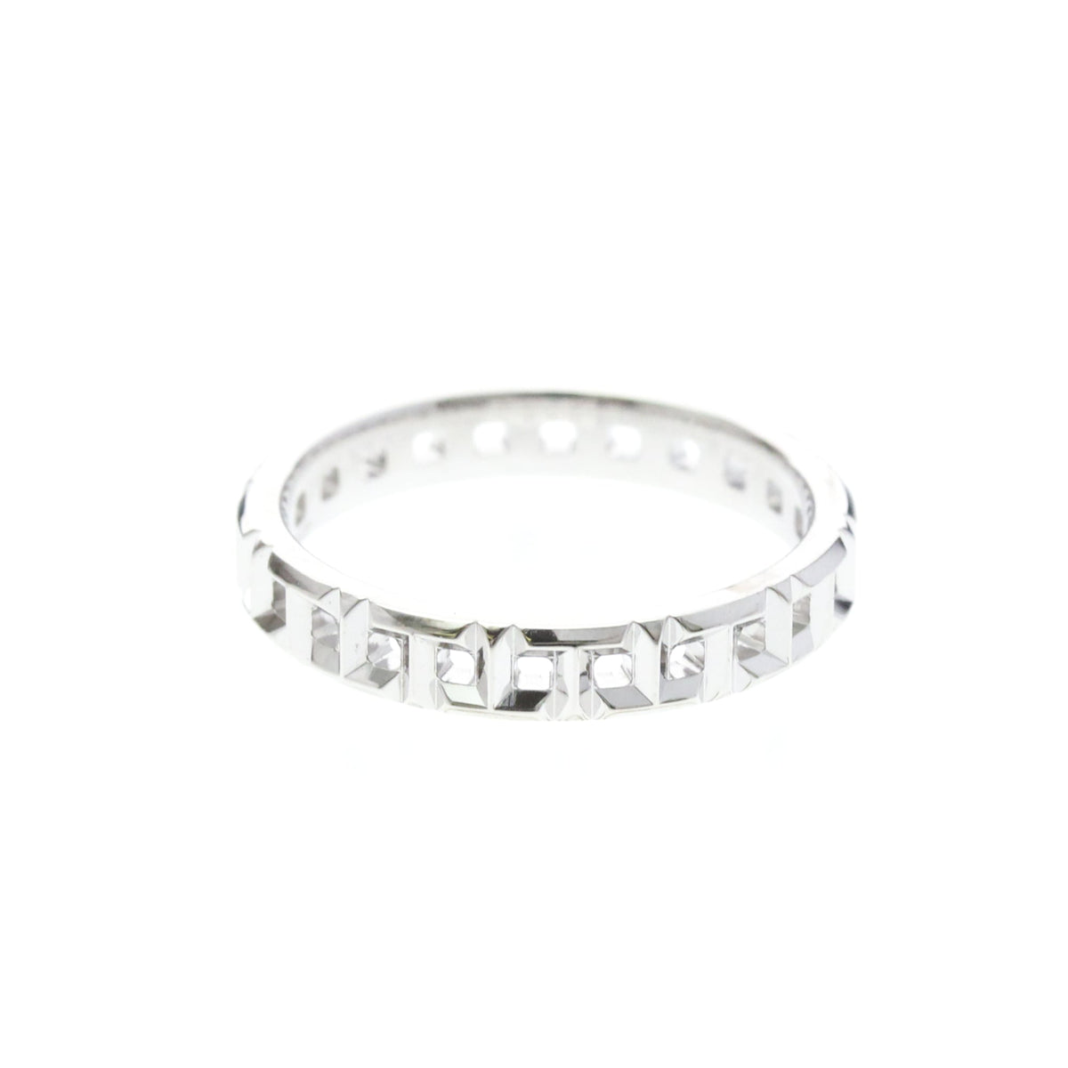 Tiffany T True Narrowing · 18K White Gold · Size 6.5 (EU 56.25)
