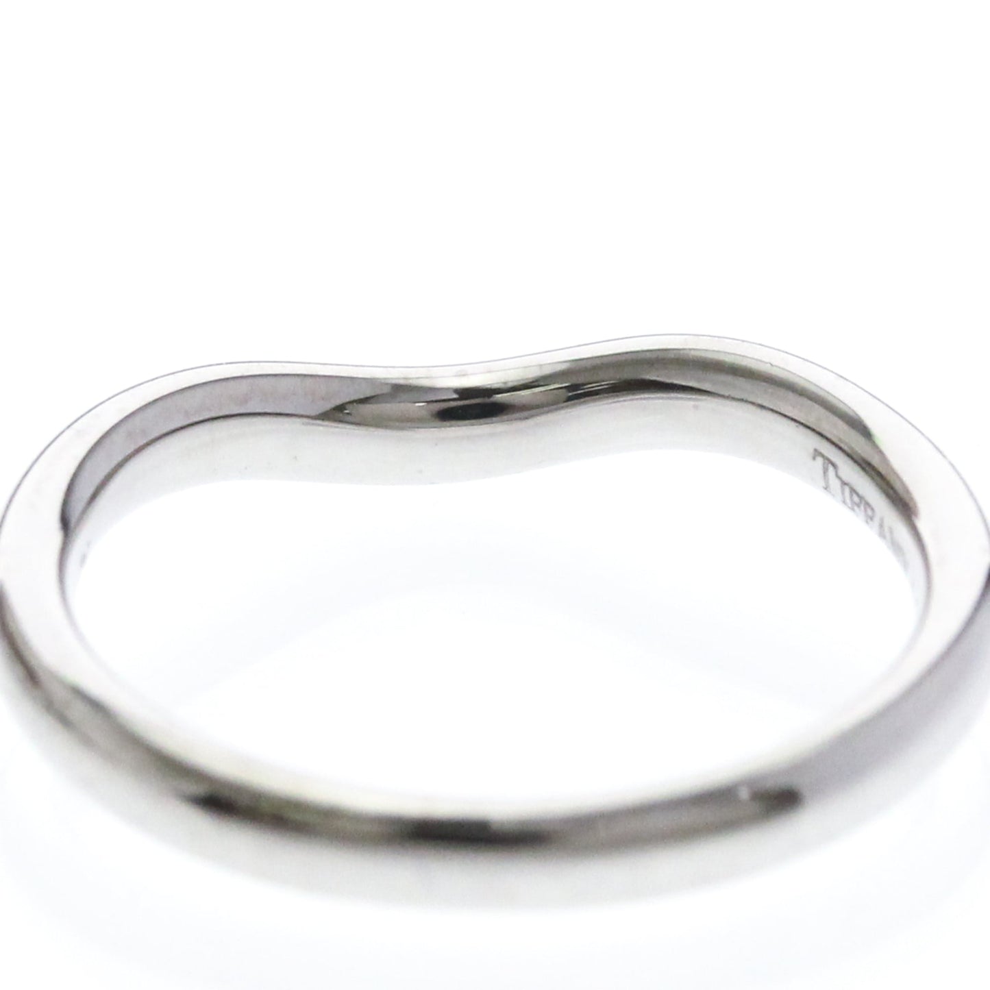 Tiffany Curved Band · Platinum · Diamonds