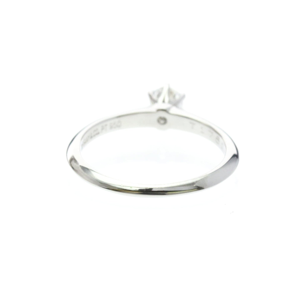 Tiffany Solitaire · Platinum · 0.22ct Diamond · Size 5 (EU 52.5)