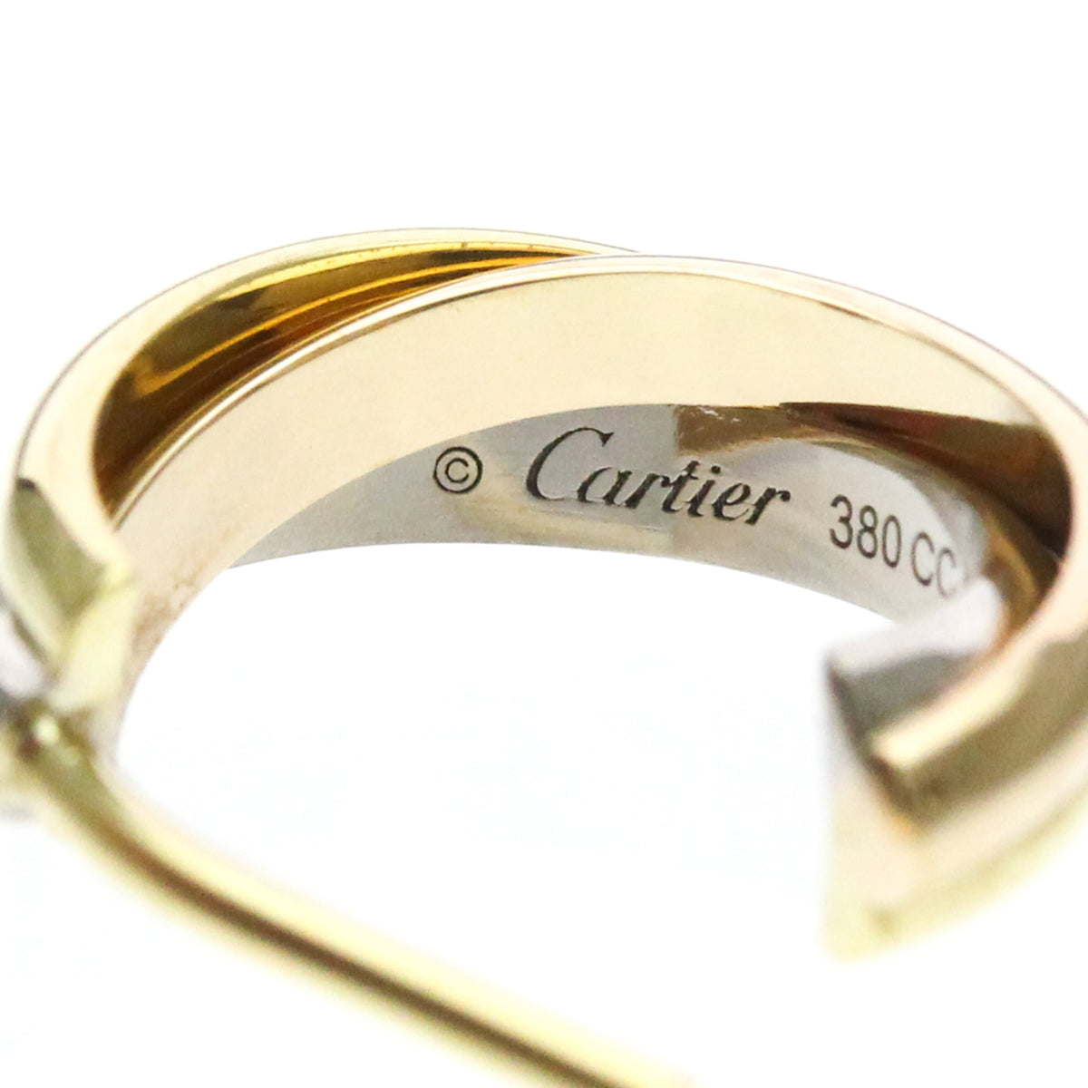 Cartier Trinity · Tri-Gold Hoop Earrings