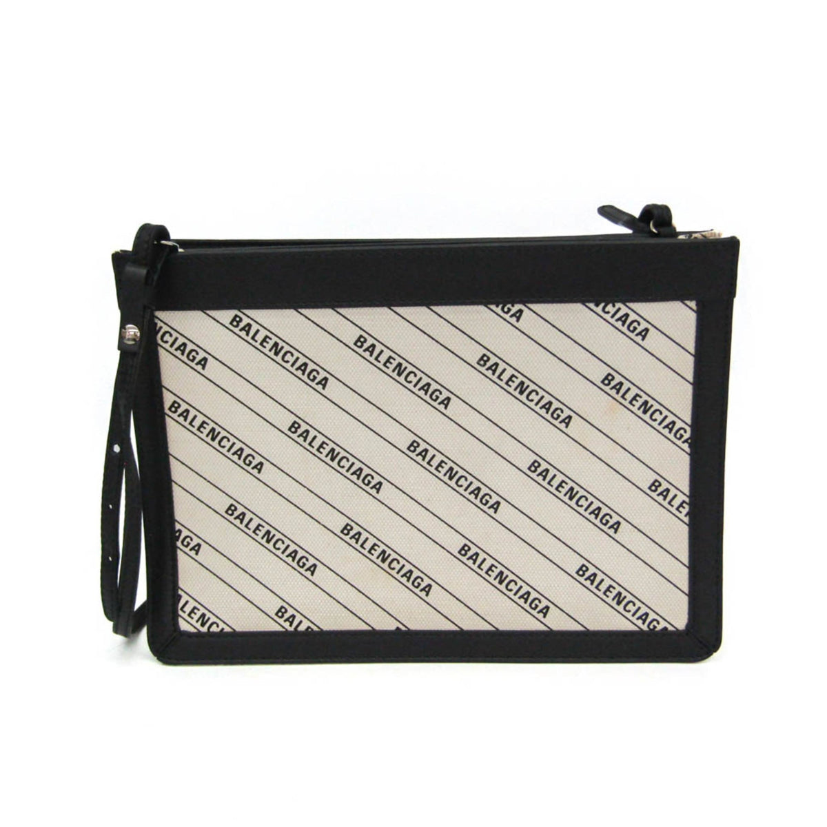 Balenciaga Navy Pochette · Canvas & Leather