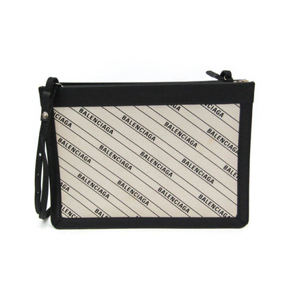 Balenciaga Navy Pochette · Canvas & Leather