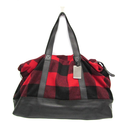 Celine Check Pattern Boston · Wool & Leather