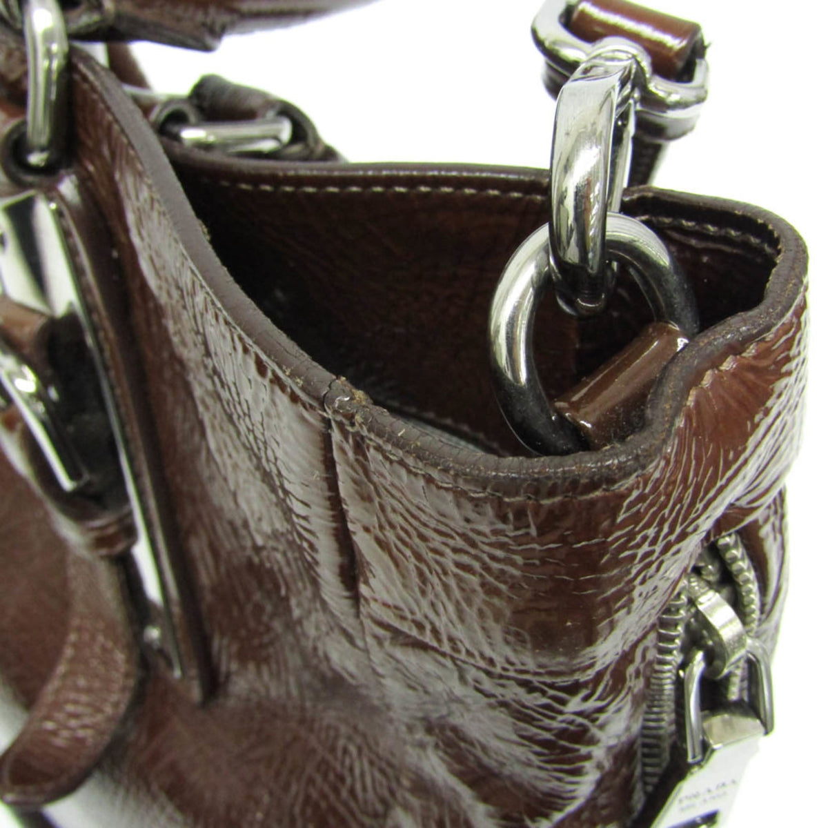 Prada Patent Leather · Metal Hardware
