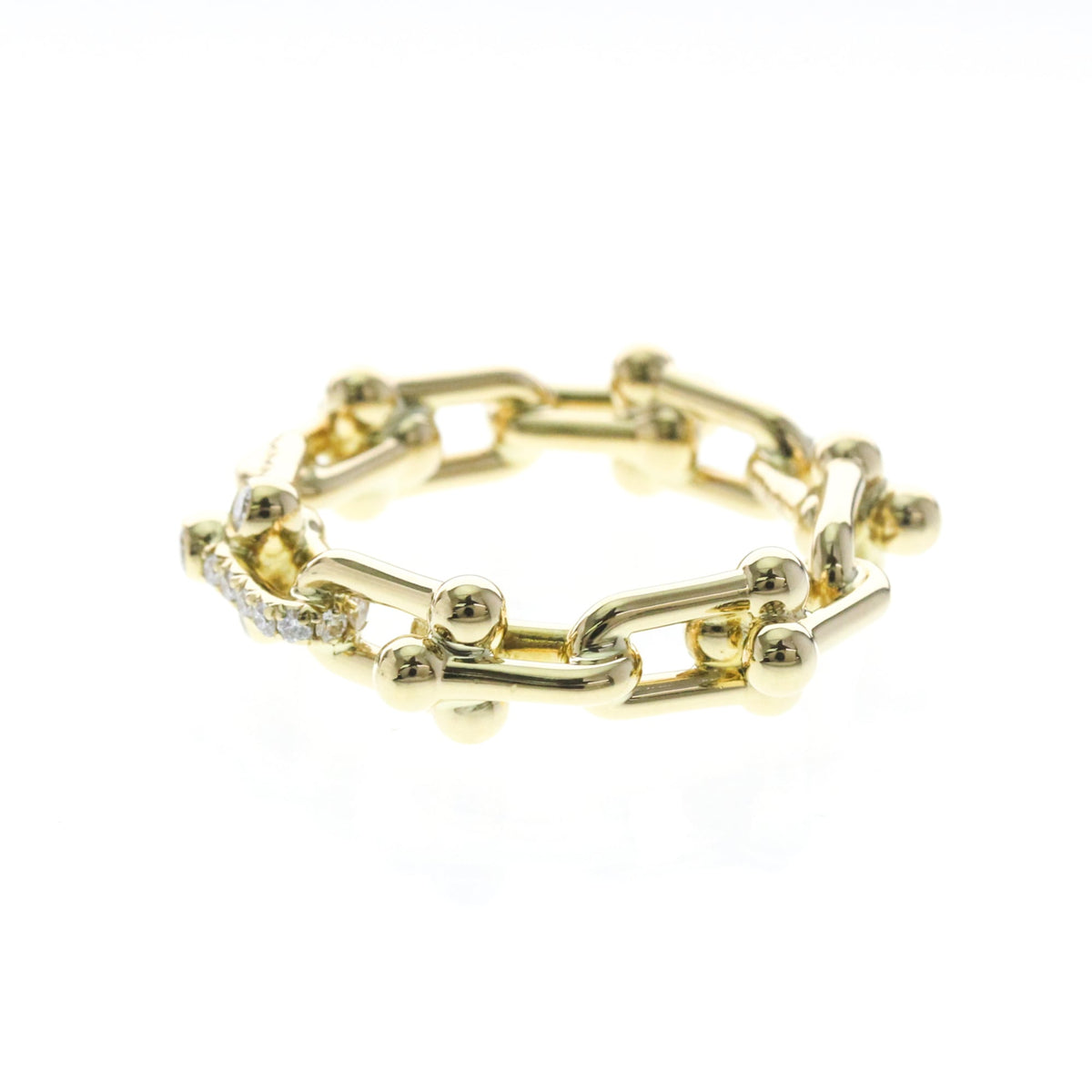Tiffany Hardware Link · 18K Yellow Gold · Size 8 (EU 60)