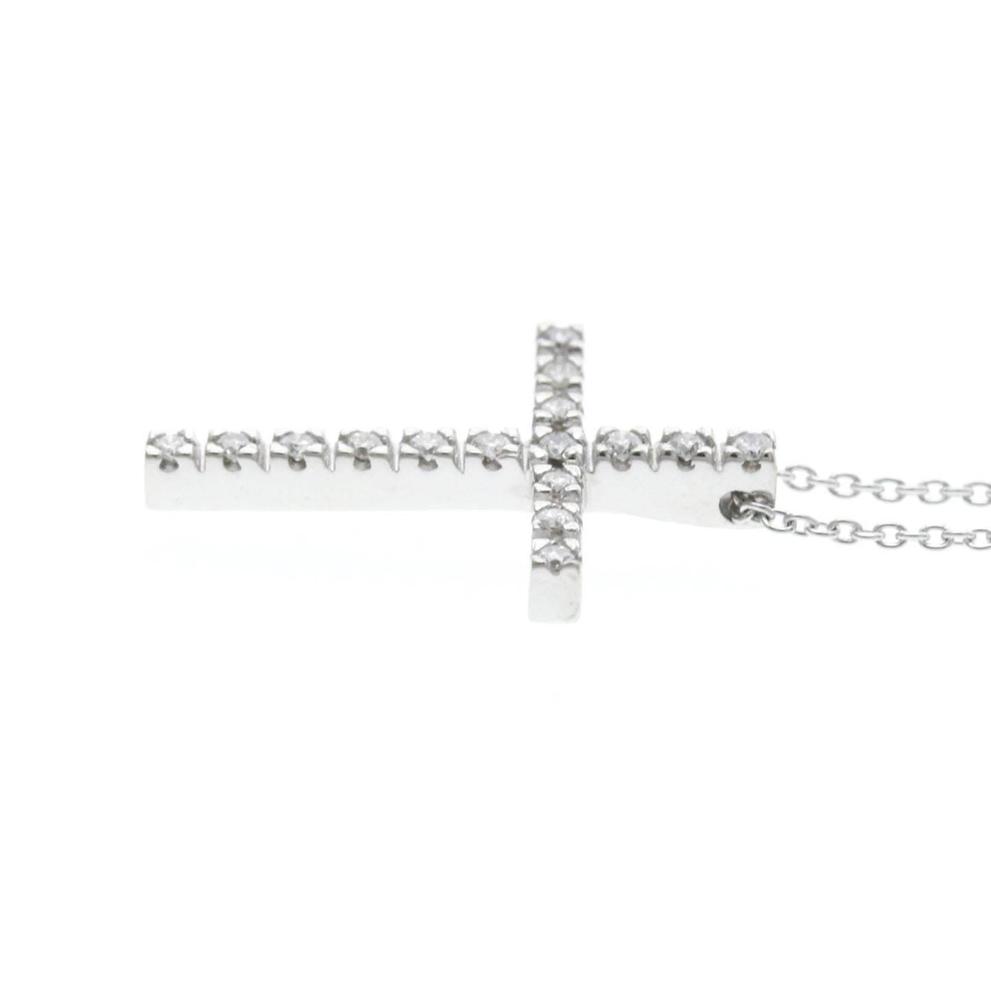 Star Jewelry Diamond Cross · 18K White Gold