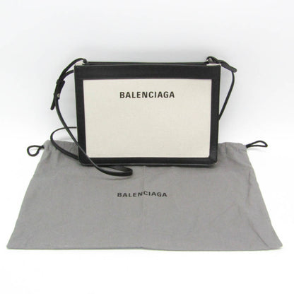 Balenciaga Navy Pochette · Canvas & Leather