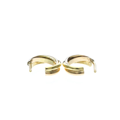 Cartier Trinity · Tri-Gold Hoop Earrings