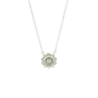 Tiffany · Platinum Diamond Flower Pendant