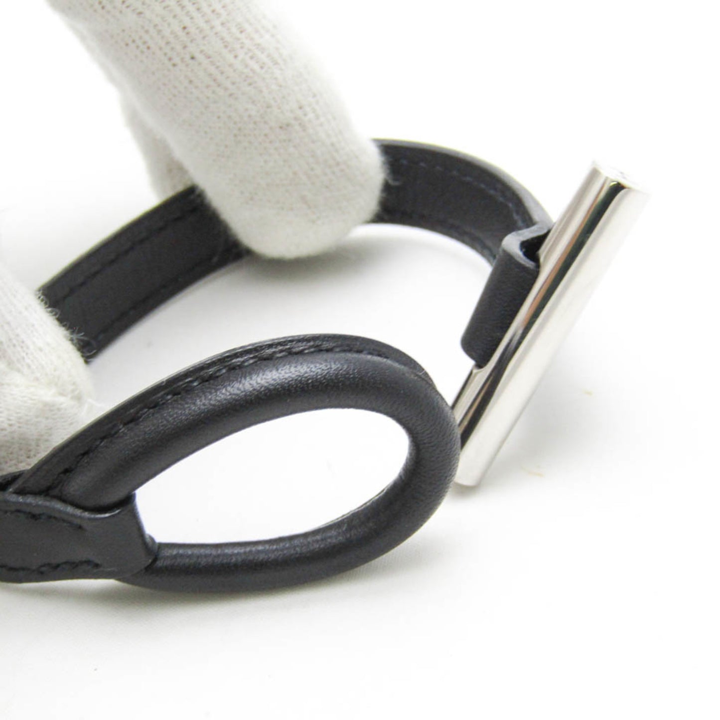 Hermès Leather & Metal Bangle