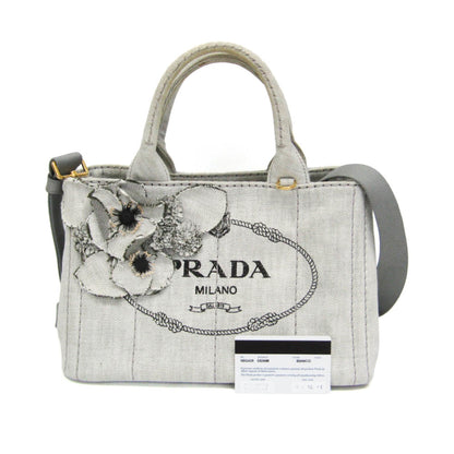 Prada Canapa · Denim · Flower Corsage