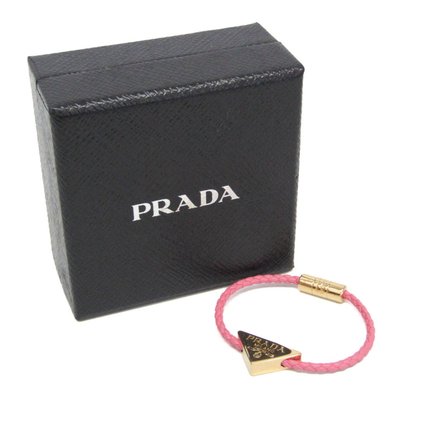 Prada Nappa Triangle · Leather Bangle