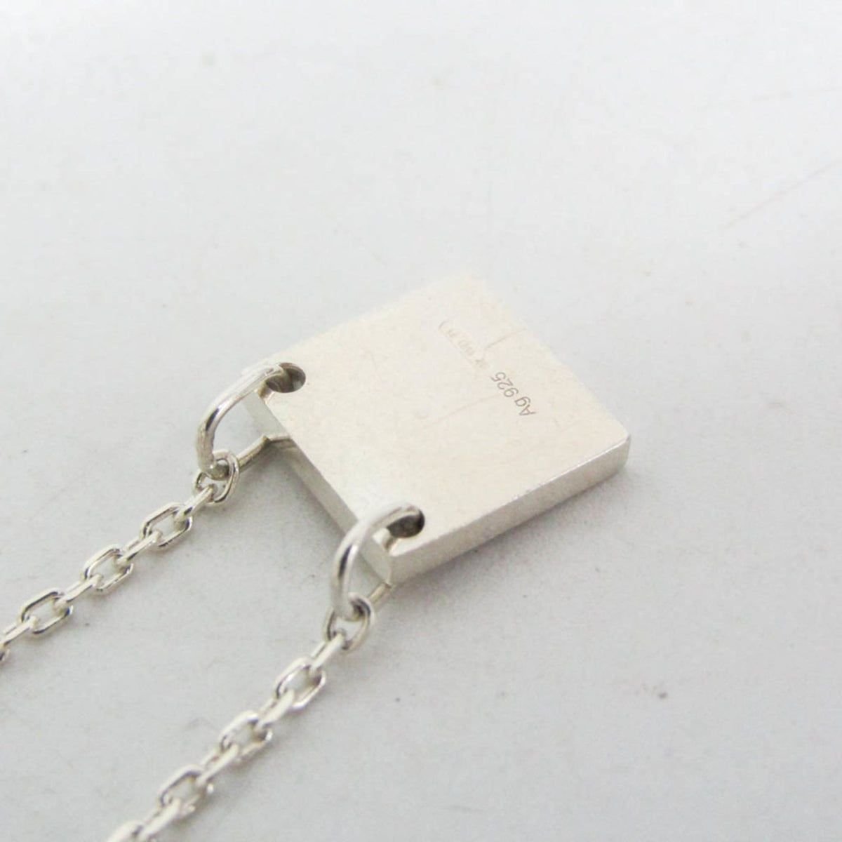 Gucci Square Plate · Sterling Silver Pendant
