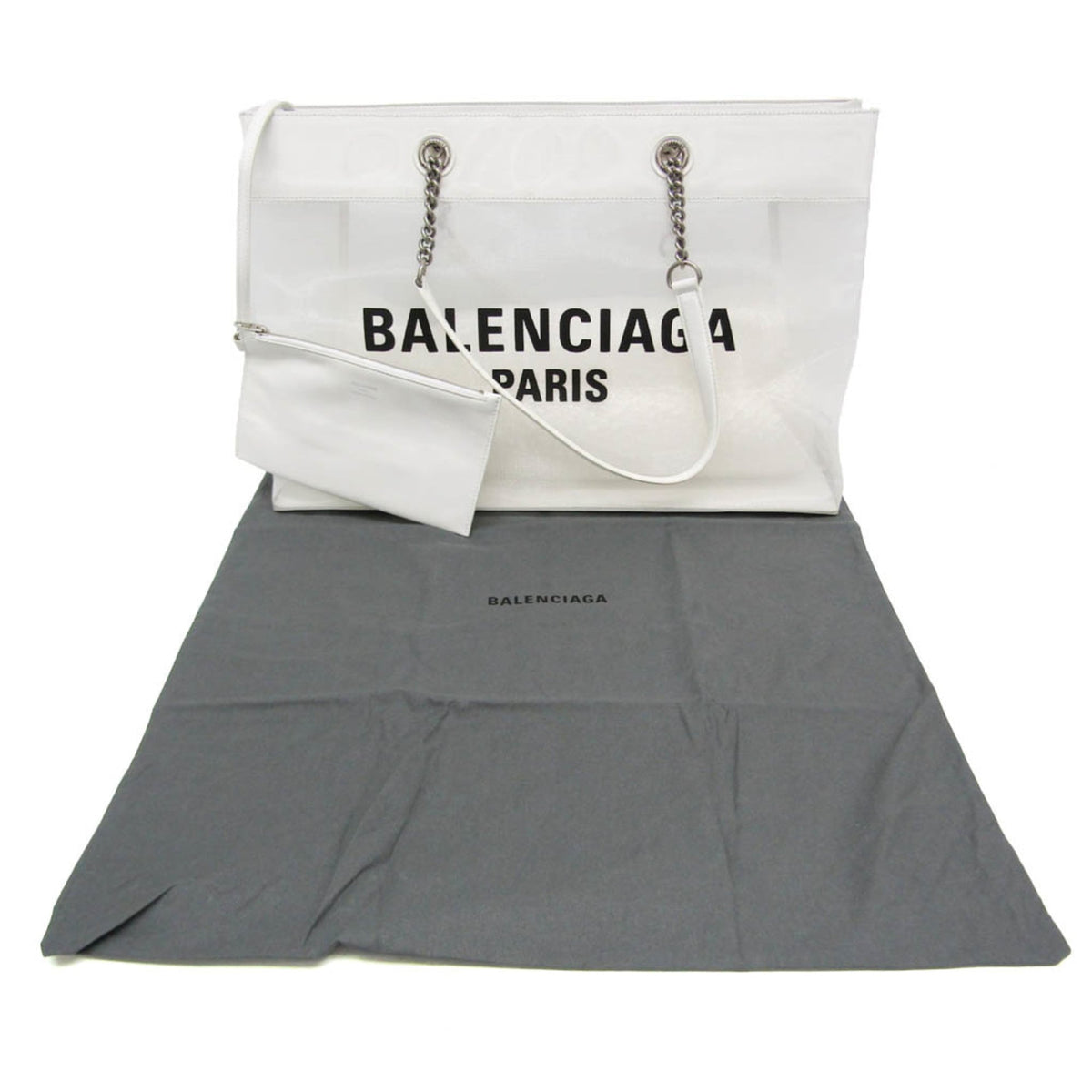 Balenciaga Duty Free Mesh · Leather Tote