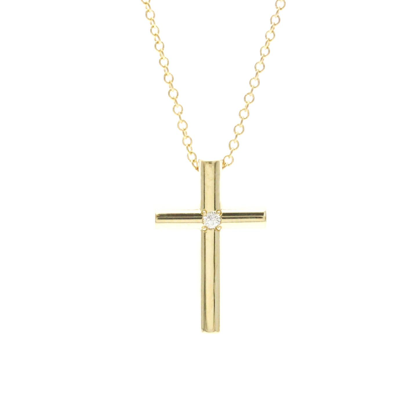 Tiffany Cross · 18K Yellow Gold · Diamond