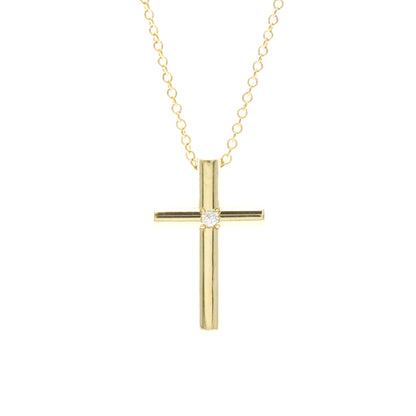 Tiffany Cross · 18K Yellow Gold · Diamond