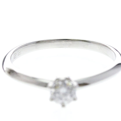 Tiffany Solitaire · Platinum · 0.22ct Diamond · Size 5 (EU 52.5)