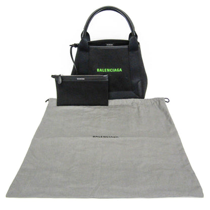 Balenciaga Navy Cabas S · Canvas & Leather