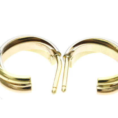 Cartier Trinity · Tri-Gold Hoop Earrings
