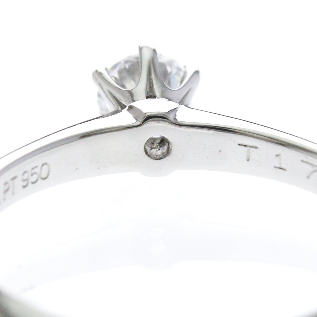 Tiffany Solitaire · Platinum · 0.22ct Diamond · Size 5 (EU 52.5)