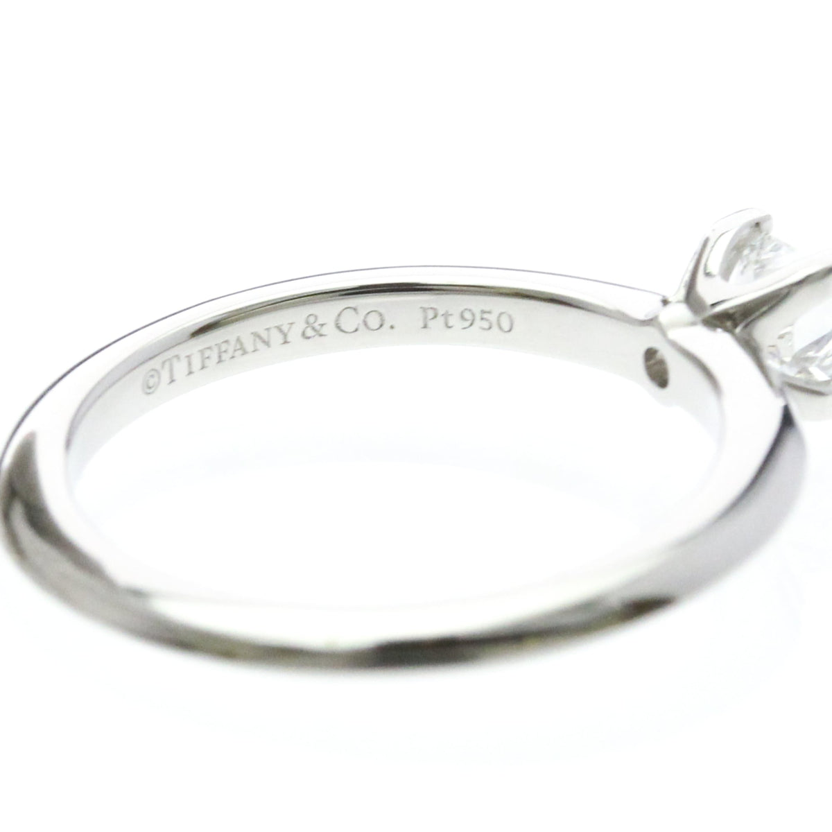 Tiffany Solitaire · Platinum · Diamond 0.22ct · Size 4 (EU 50)