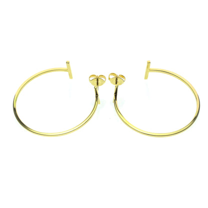 Tiffany T Wire · Hoops · 18K Yellow Gold