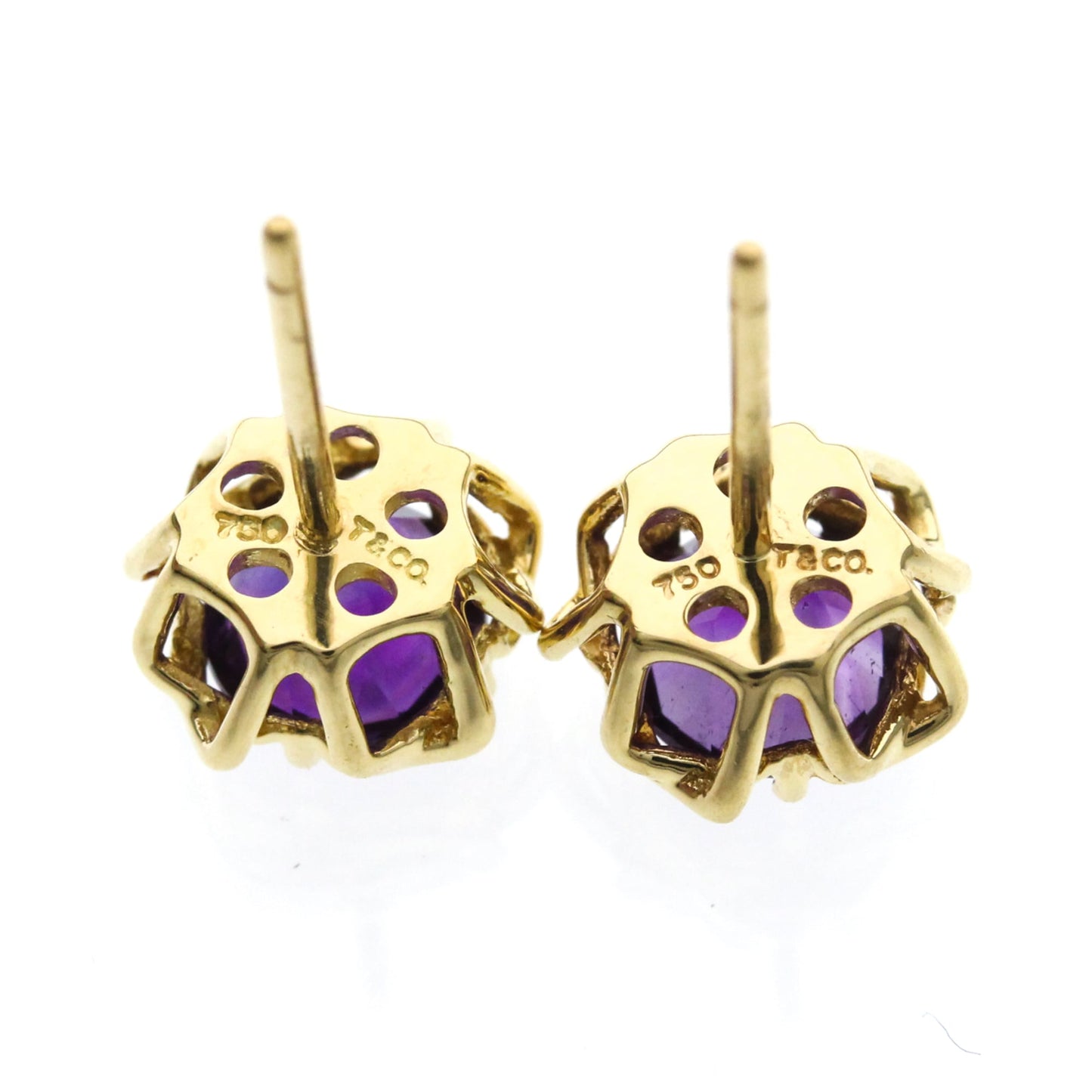 Tiffany Amethyst Studs · 18K Yellow Gold