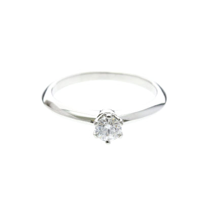 Tiffany Solitaire · 0.2ct Diamond · Platinum · Size 4.5 (EU 51.25)