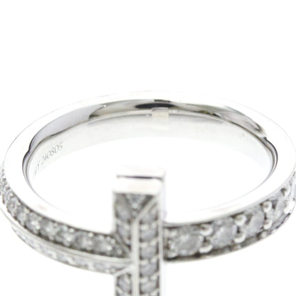 Tiffany T One · 18K White Gold · Diamond · Size 4.5 (EU 51.25)