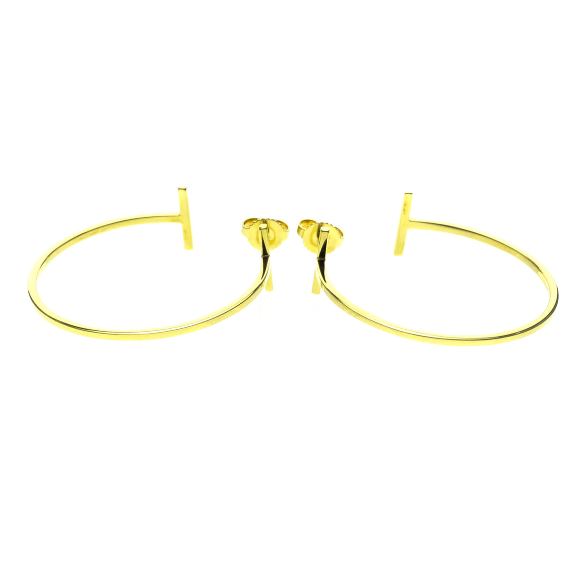 Tiffany T Wire · Hoops · 18K Yellow Gold