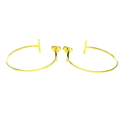 Tiffany T Wire · Hoops · 18K Yellow Gold