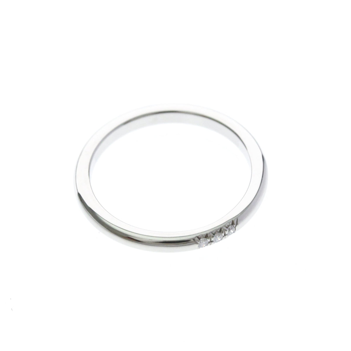 Tiffany Forever · Platinum · 3 Diamond Band · Size 6 (EU 55)