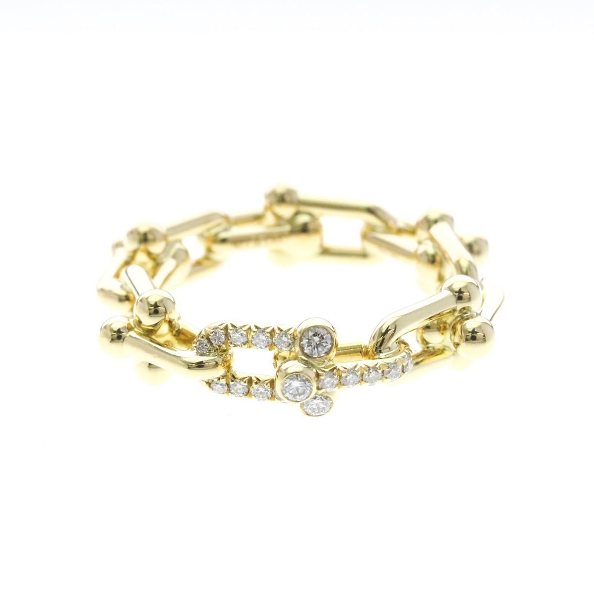 Tiffany Hardware Link · 18K Yellow Gold · Size 8 (EU 60)