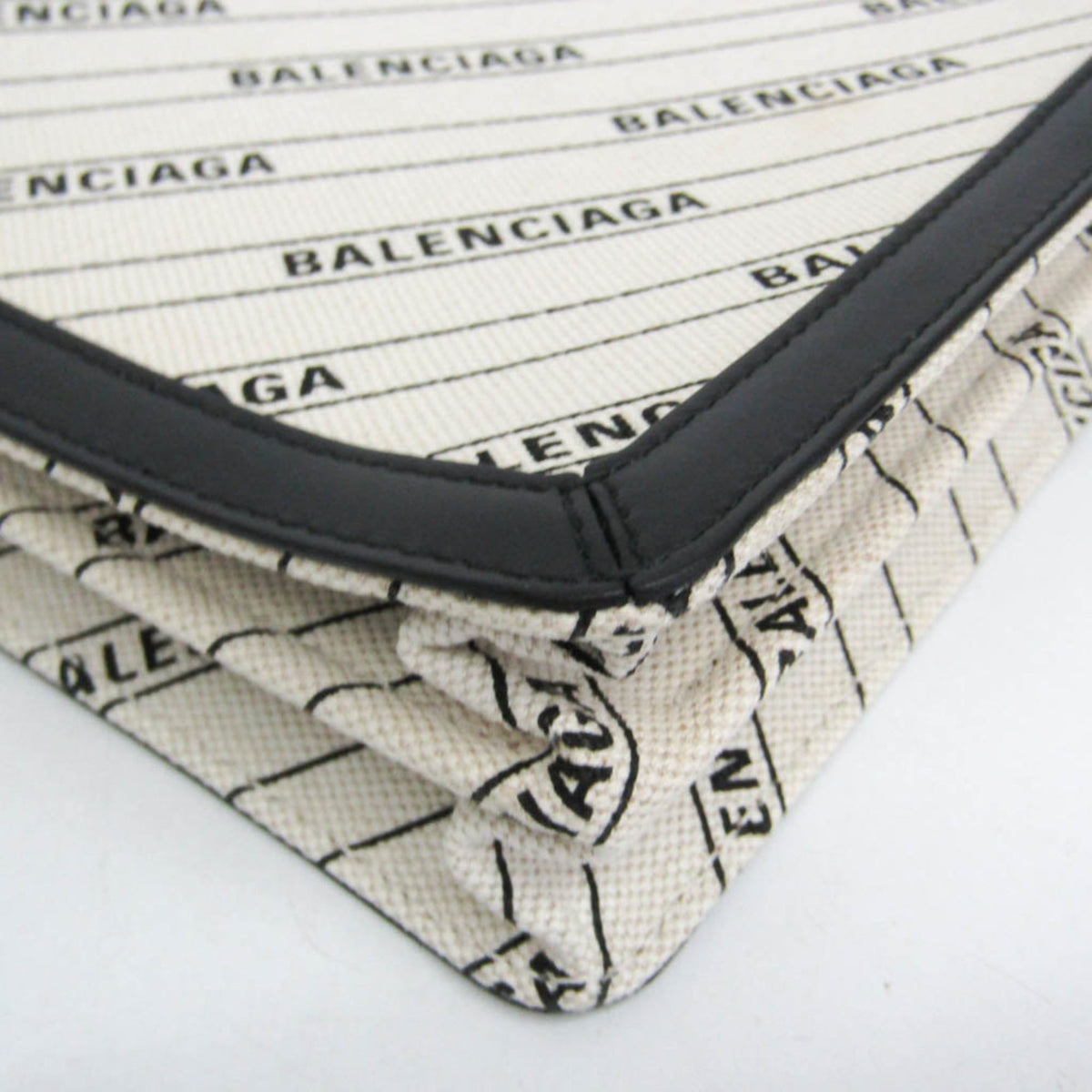 Balenciaga Navy Pochette · Canvas & Leather