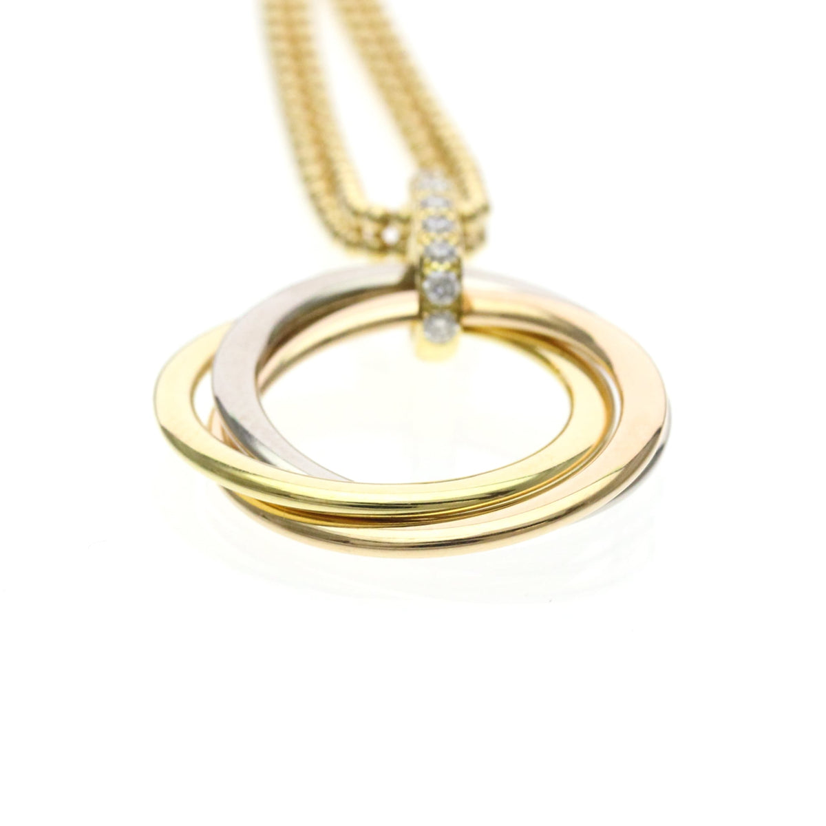 Cartier Trinity · Diamond Necklace · Tri-Gold